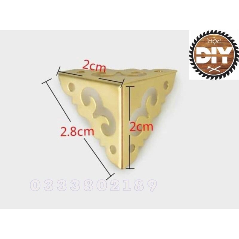 [ Kèm đinh ] Góc hộp/ Bịt góc hộp trang trí [MGHN01] (8 cái)
