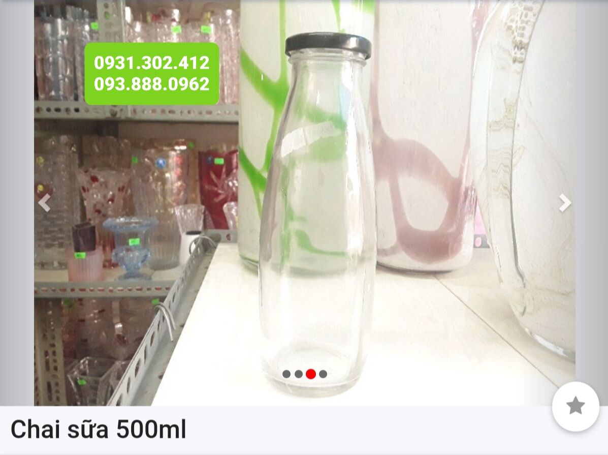 Combo 10 chai sữa 500ml nắp nhôm
