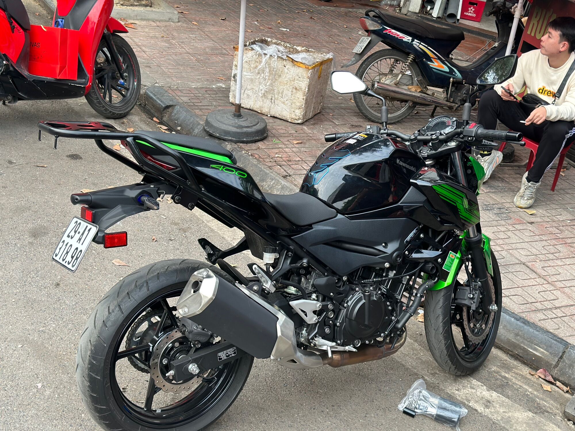 Baga siêu tải Kawasaki z400,Ninja400 ( plug & play)