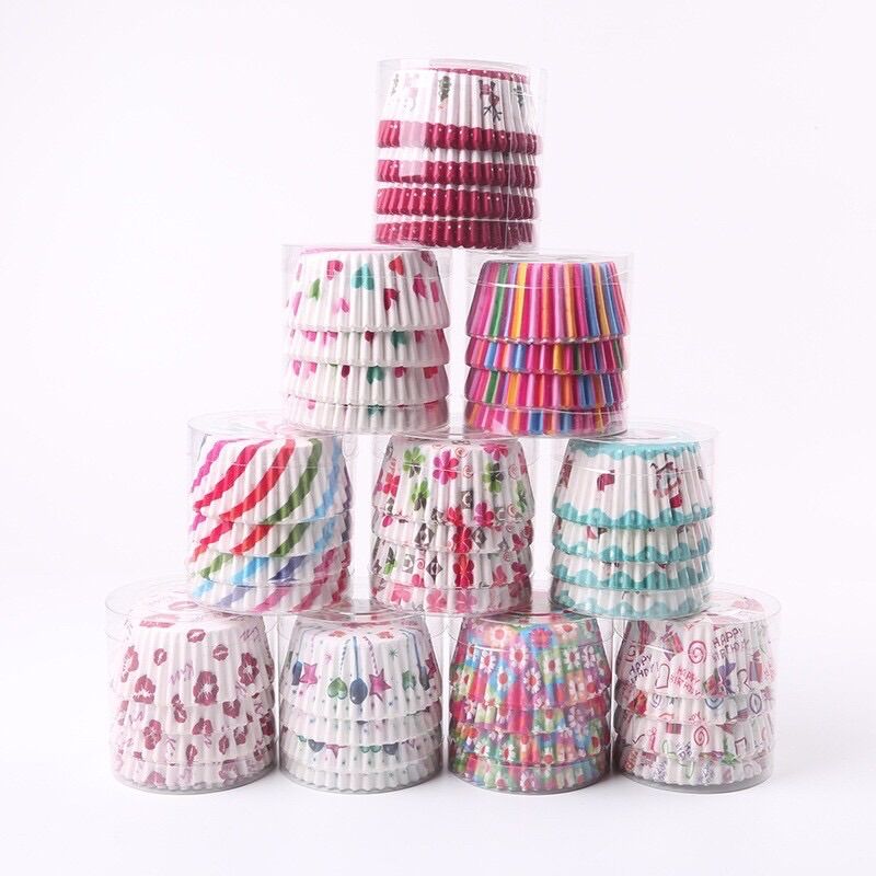 100 cup giấy mềm / Cupcake giấy
