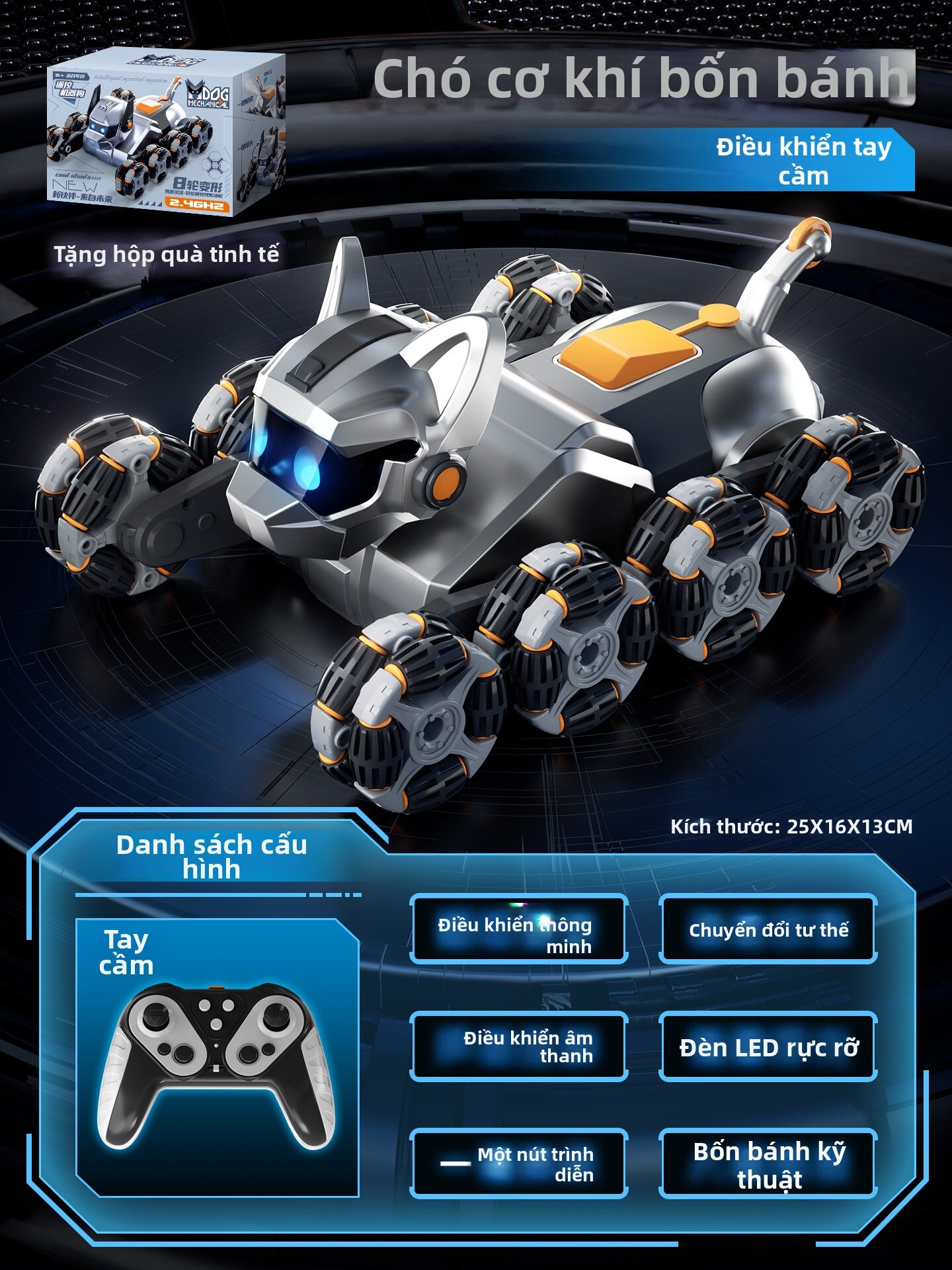 BTOP | Chú Chó Robot Điều Khiển Từ Xa với Động Tác và Điều Khiển Đôi