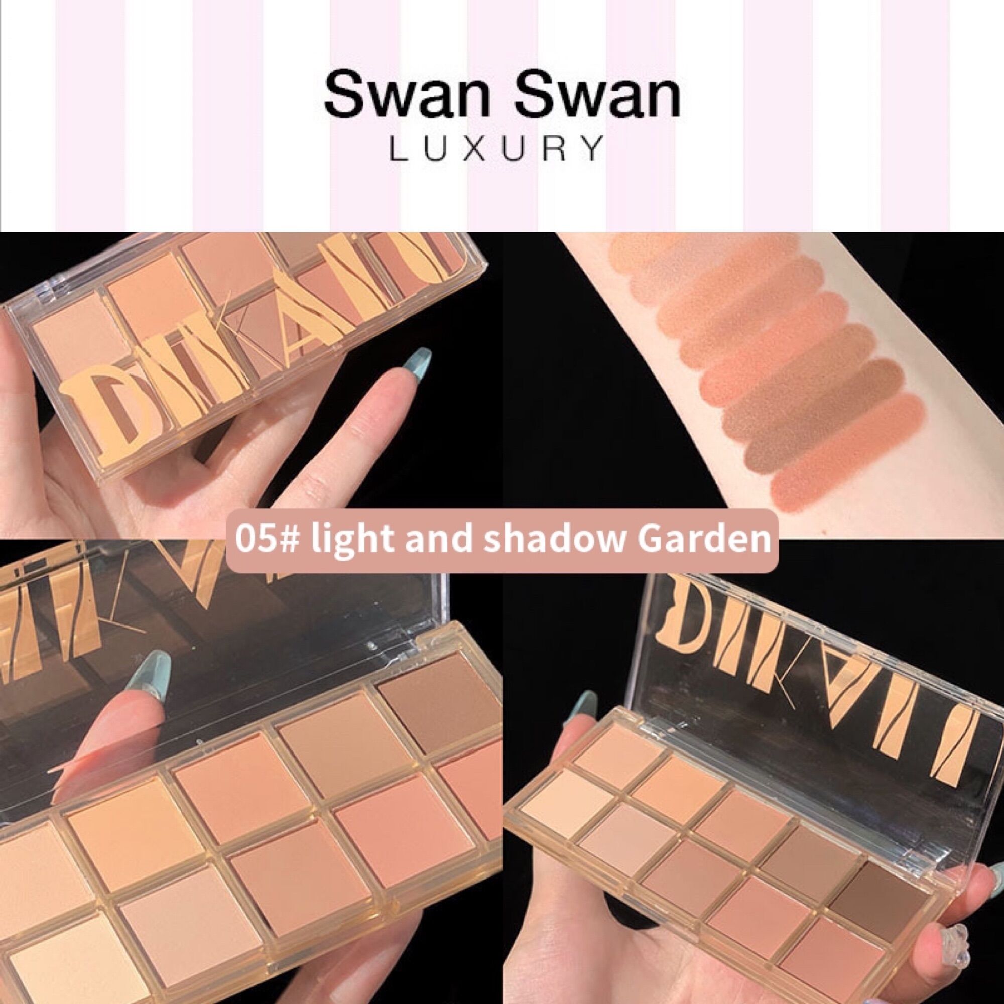 Phấn mắt dikalu tone sáng nude 10 ô