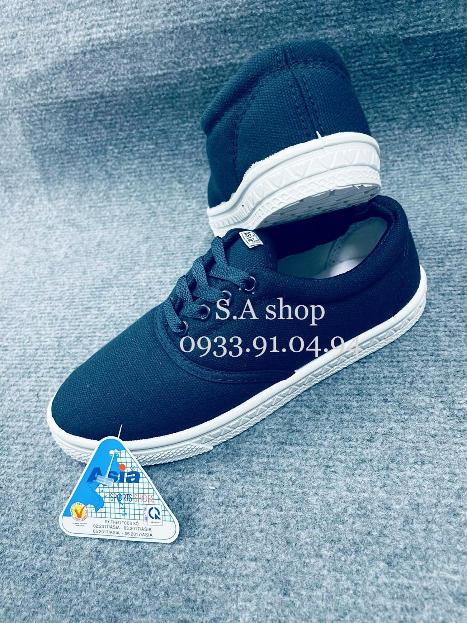 Giày thể thao Cột NỮ vải Xanh thể dục Asia
