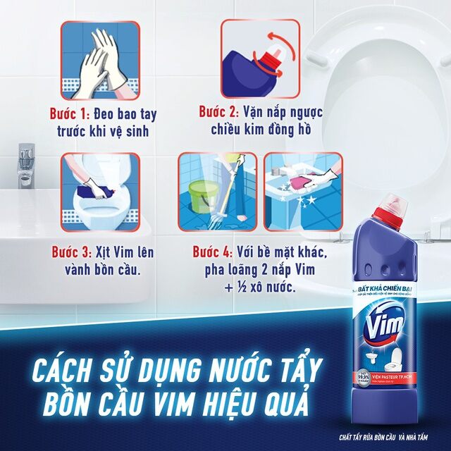 NƯỚC TẨY BỒN CẦU VIM DIỆT KHUẨN