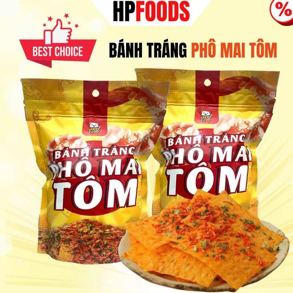 Bánh tráng phô mai tôm túi zip 60g-1 túi bánh tráng phô mai Tôm thơm ngon ăn là ghiền