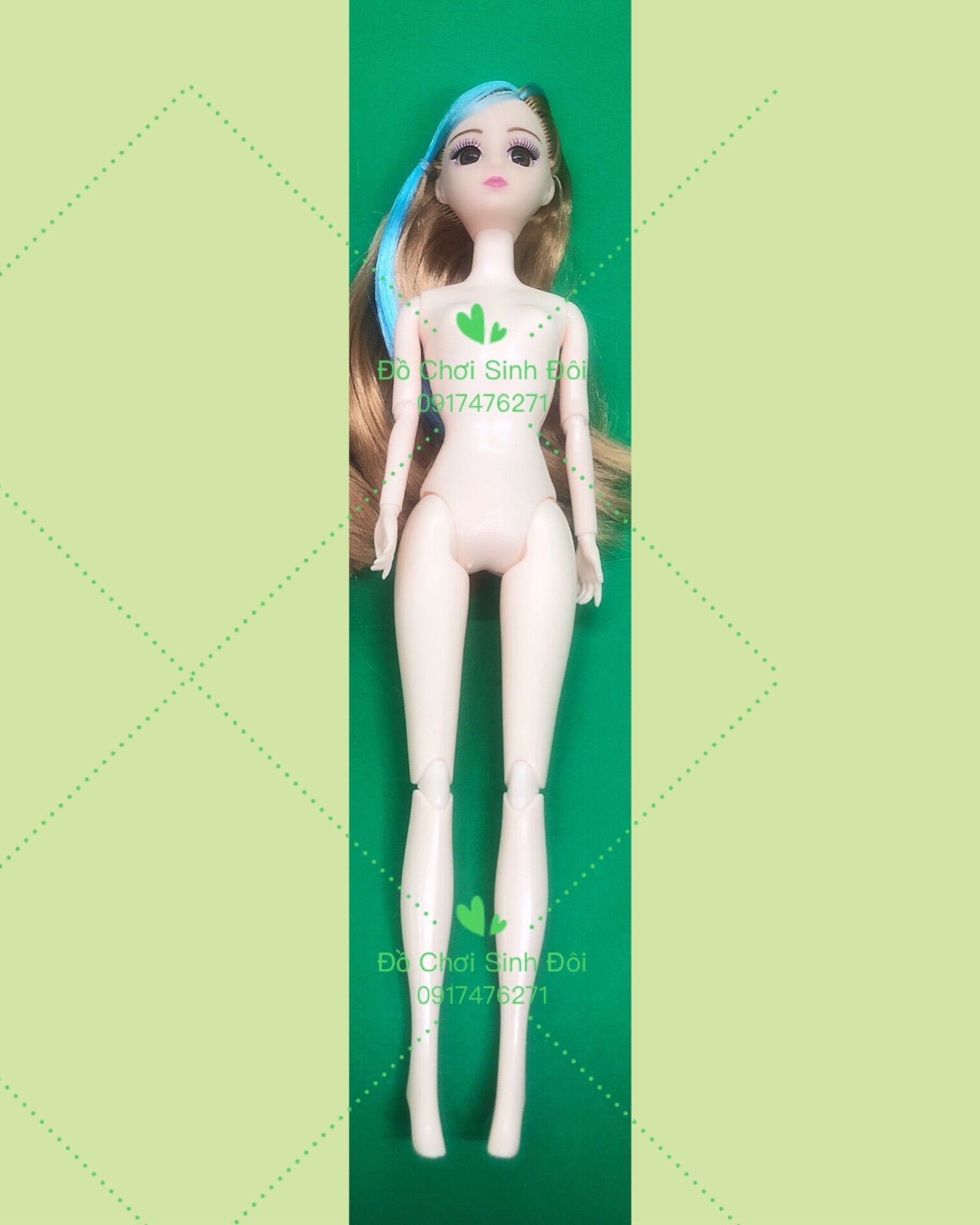 Búp bê 30 cm - thân 11 khớp mắt 3D