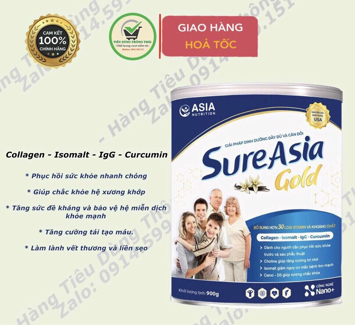 SỮA SURE ASIA GOLD + 900G DINH DƯỠNG PHỤC PHỒI