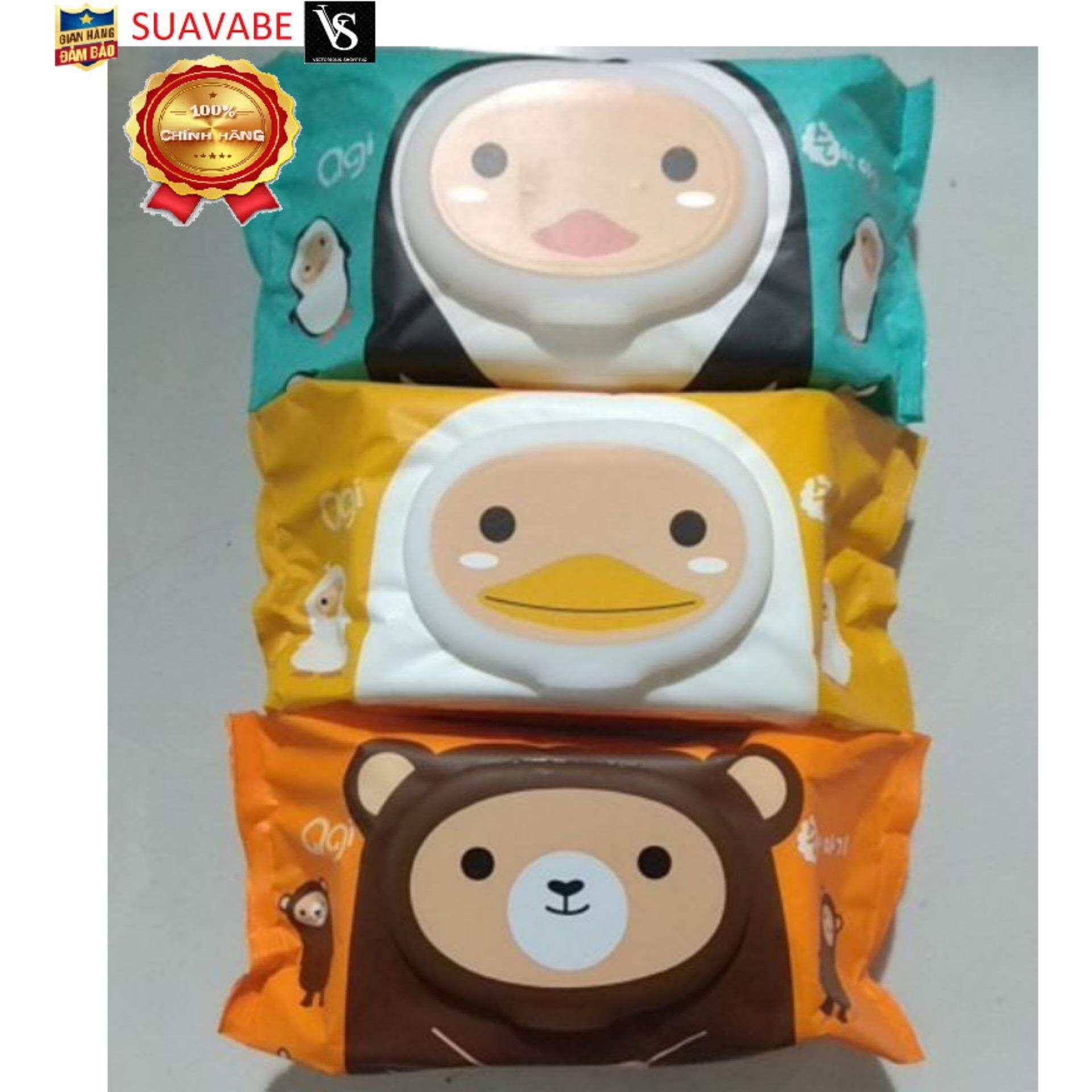 1 thùng 24 gói khăn ướt Agi không mùi. Cam kết hàng chính hãng.