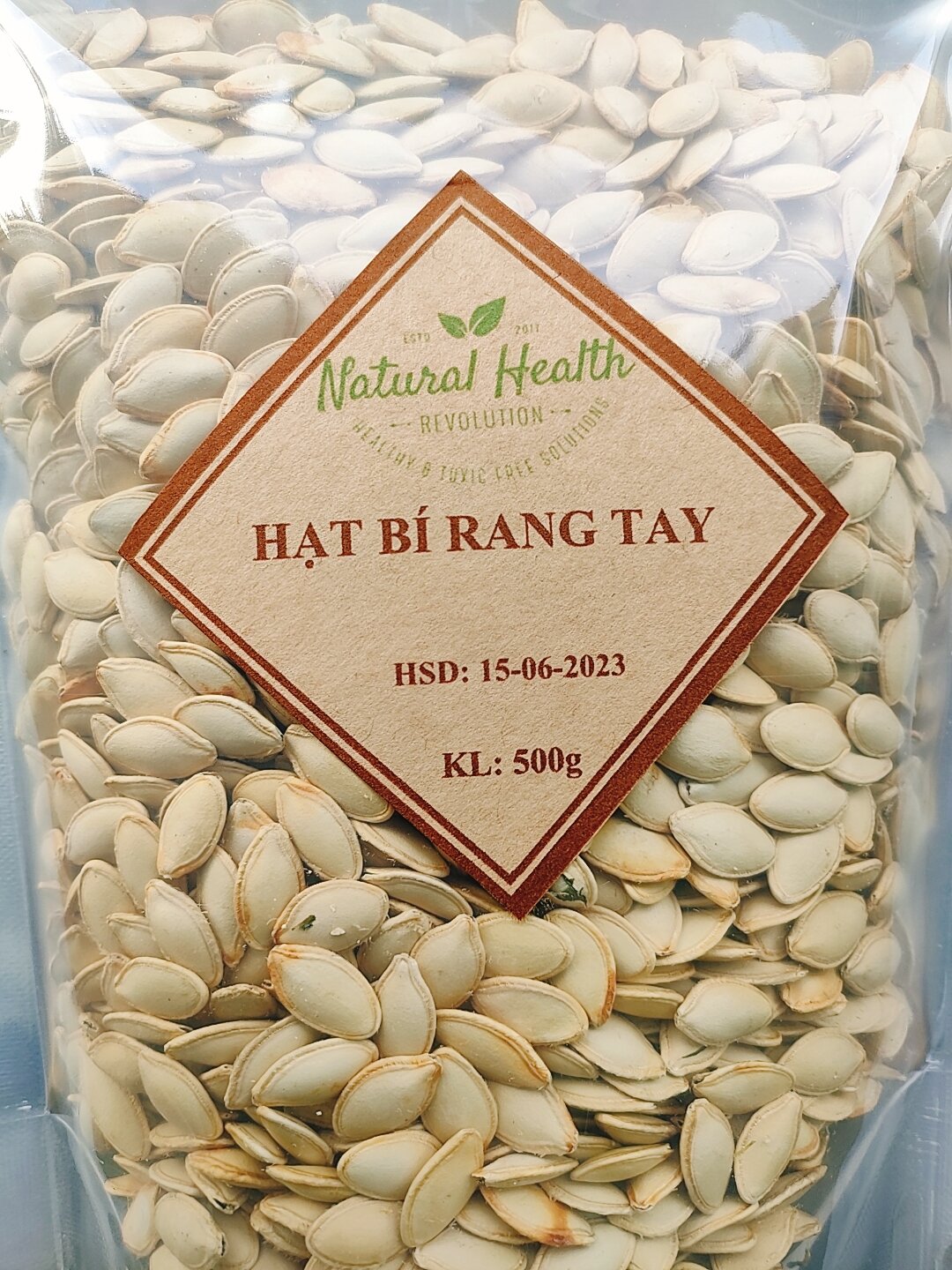 Hạt Bí Rang Tay Túi 500gr