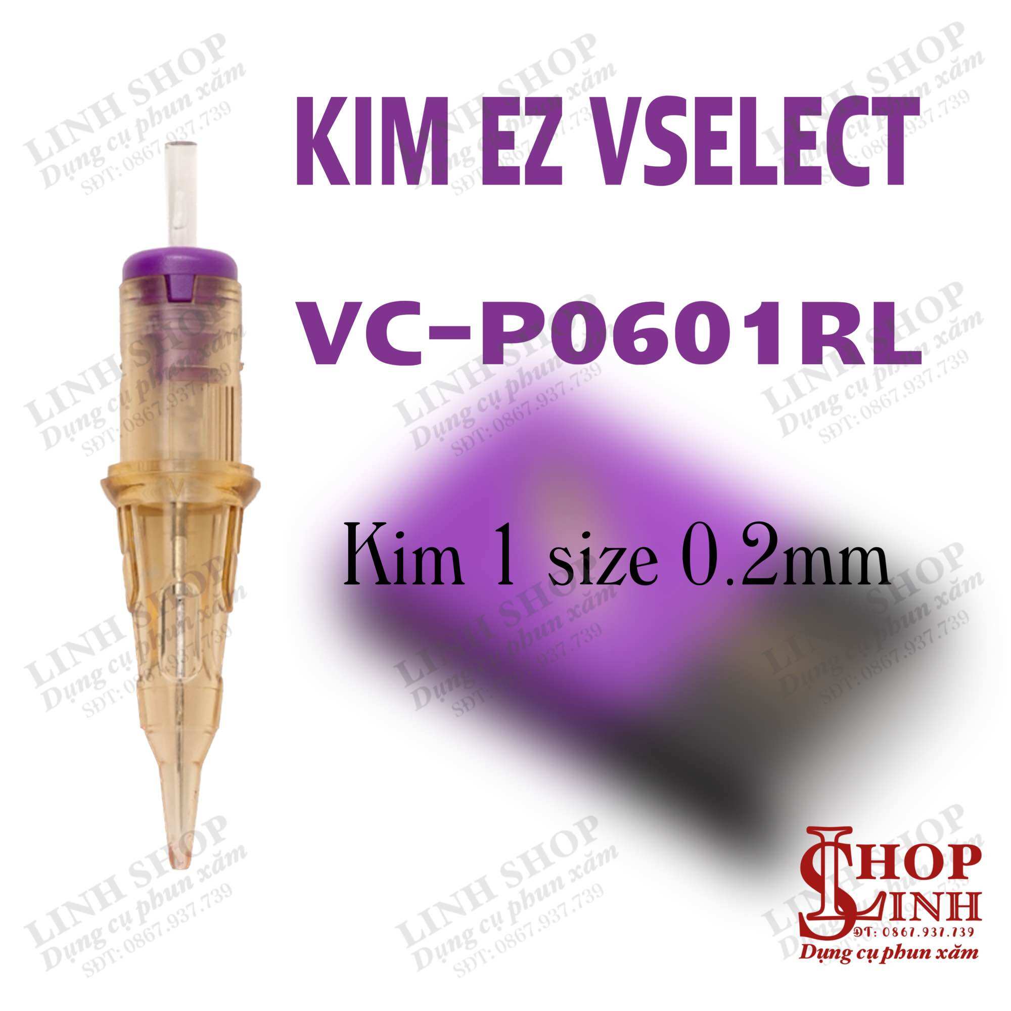 (1cái) Kim Ez VS V Select Kim Đạn Máy Pen Cho Phun Xăm Thẩm Mỹ