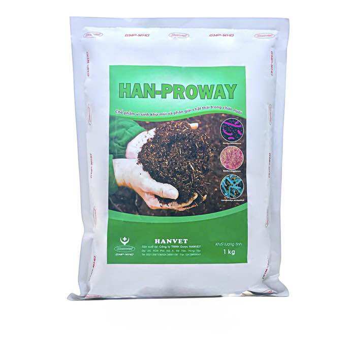 Han-Proway (Hanvet) 1kg Chế Phẩm Vi Sinh Khử Mùi Và Phân Giải Chất Thải Trong Chăn Nuôi