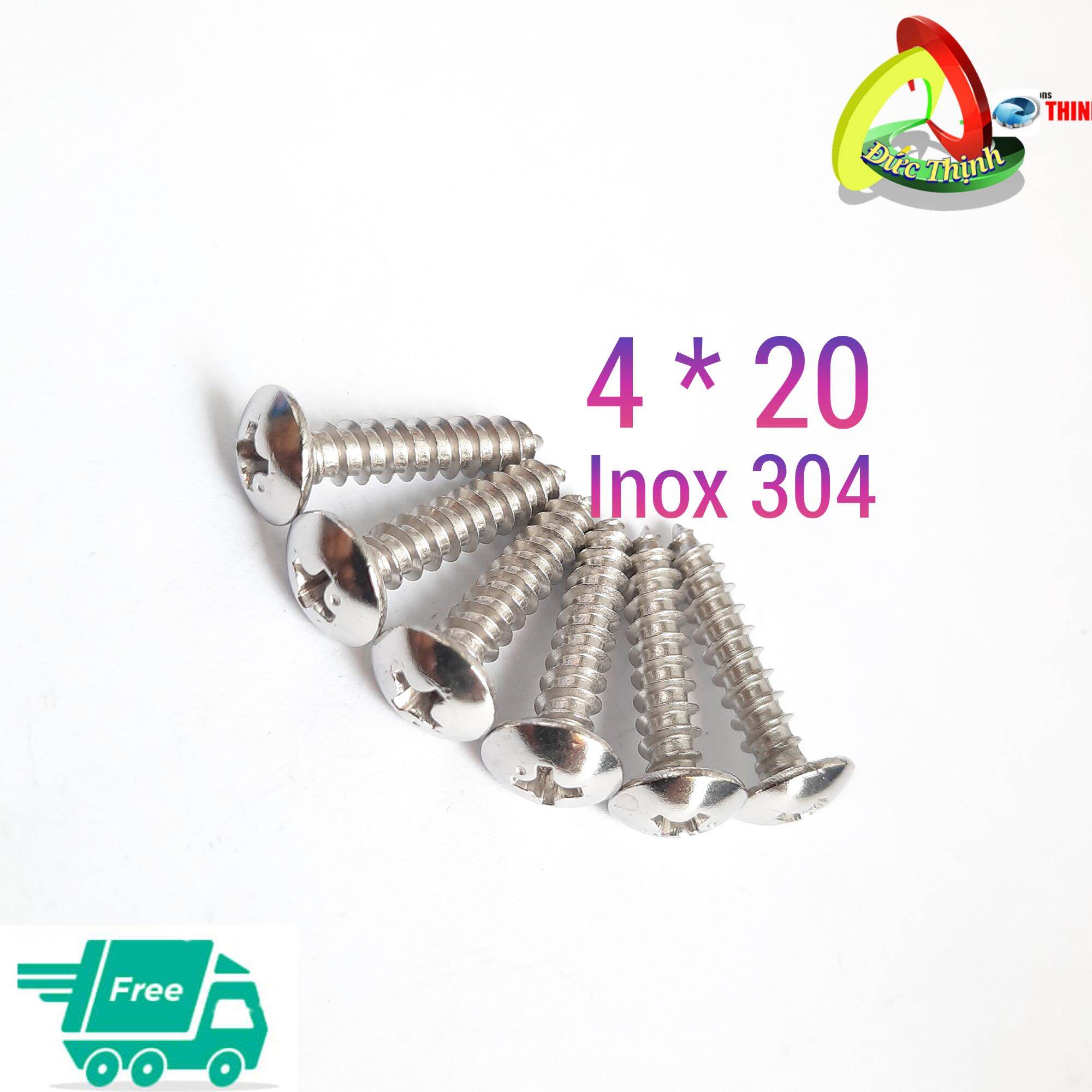 50 con vít inox 304 cao cấp 4 * 20 có thể chon mua 50 con hoặc 100 con sẽ rẻ hơn
