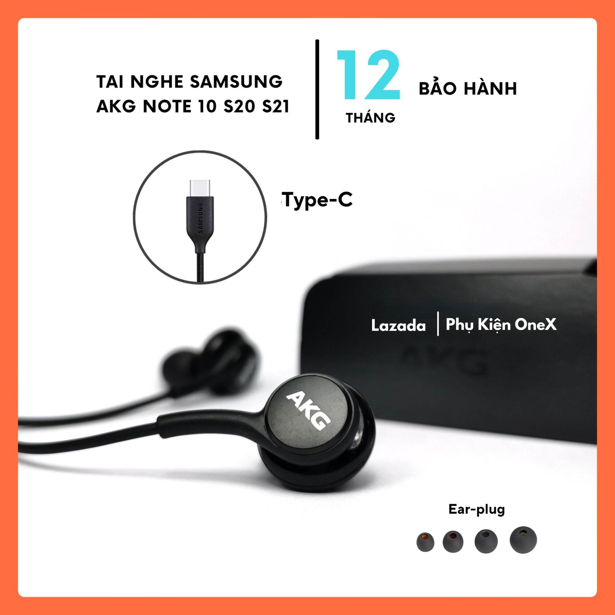 Tai nghe samsung akg note 10 note 20 s20 s21 ultra chân type c chính hãng bảo hành 12 tháng 1 đổi 1
