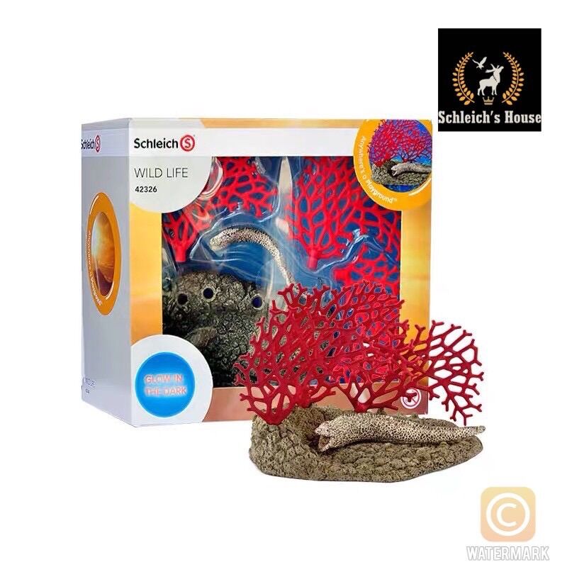 Mô hình động vật Schleich chính hãng Set cá chình biển và rạn san hô 42326 - Schleich House
