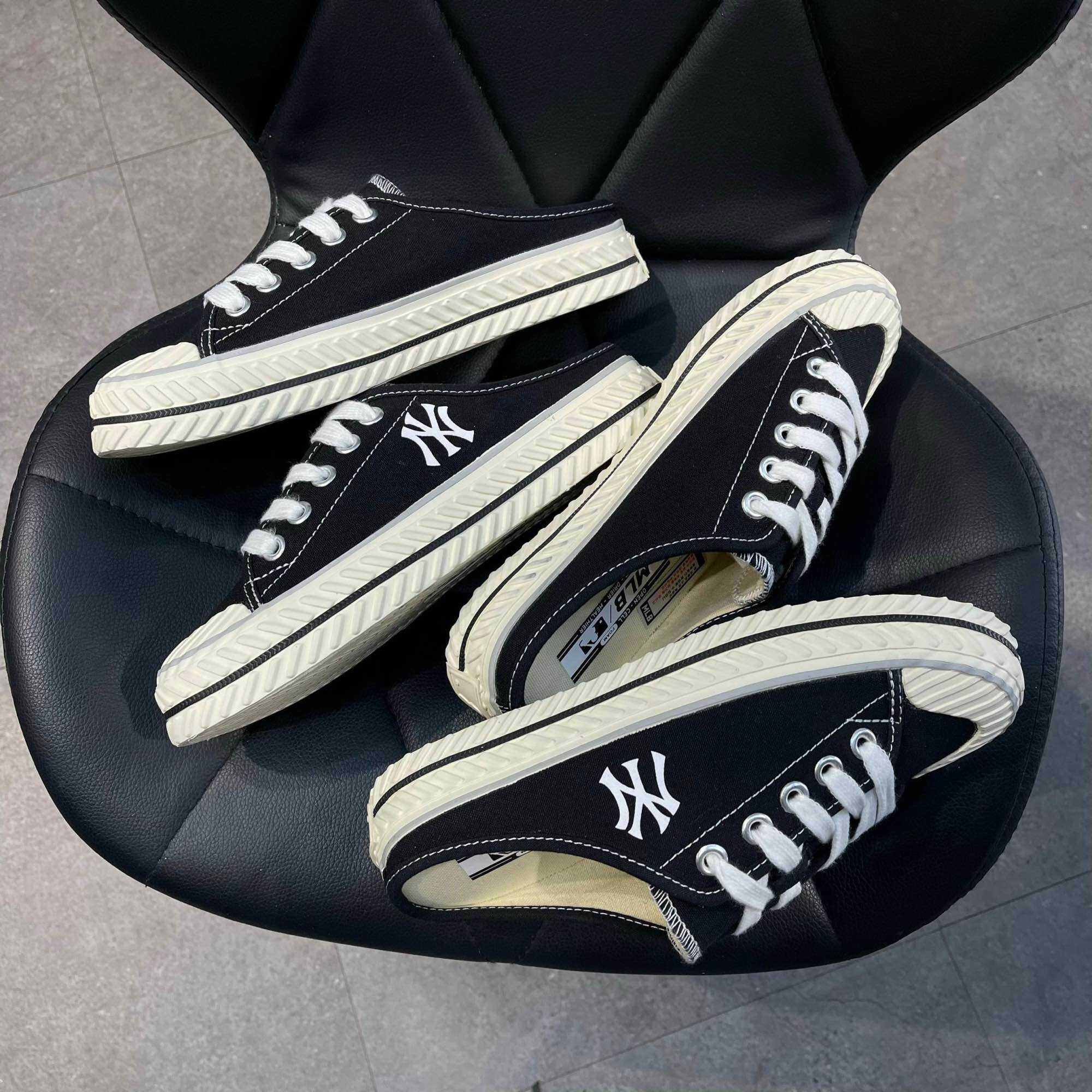 CHÍNH HÃNG - GIÀY MLB MULE ORIGIN NY ĐEN - 32SHS1111-50L