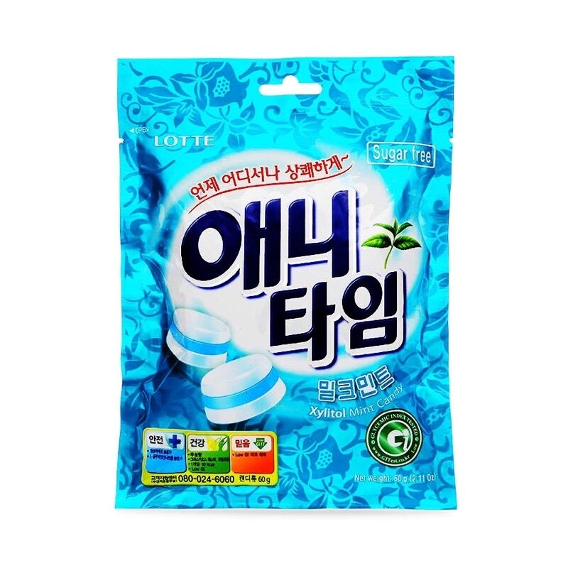 🪷kẹo the bạc hà anytime hàn quốc 60g