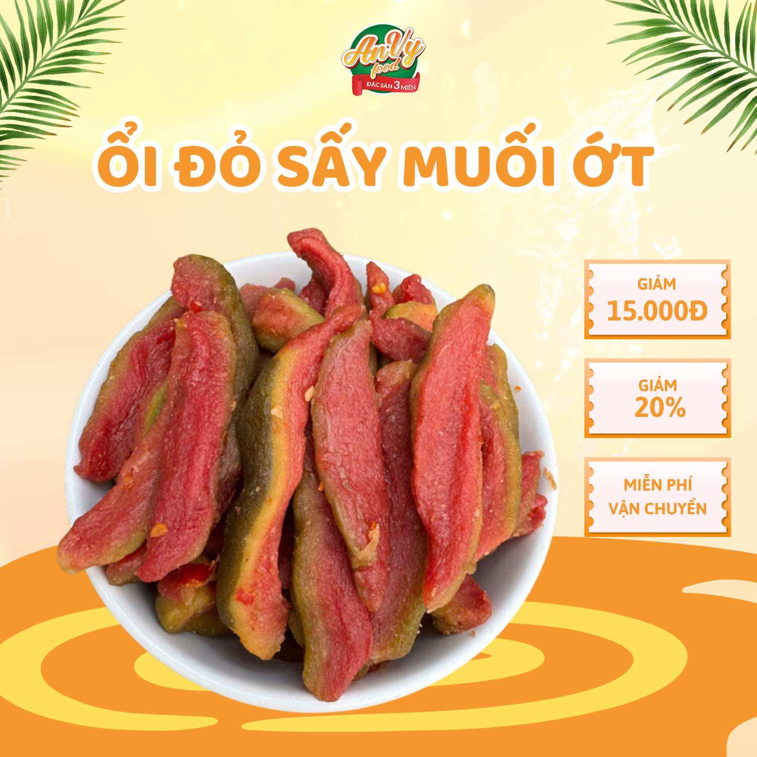  Ổi Ruột Đỏ Lắc Muối Ớt An Vy Foods | Ổi Xá Lị Lắc muối ớt thơm ngon 