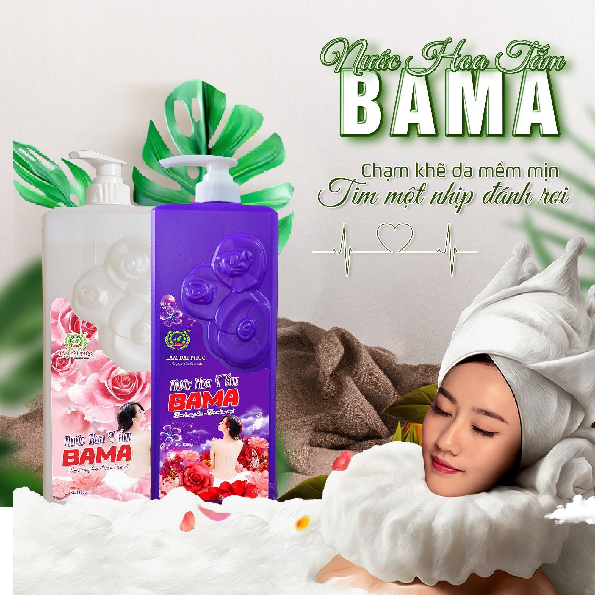 NƯỚC HOA TẮM - LÂM ĐẠI PHÚC 1,2 LÍT