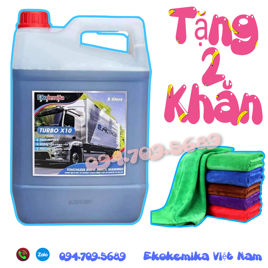 Dung Dịch Rửa Xe Không Chạm Ekokemika Turbo - X10 5L