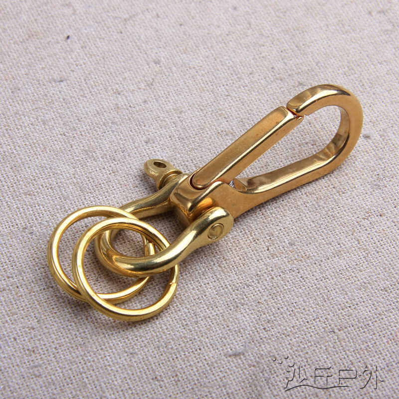 Brass Keychain Buckle Male Yao Gua Top Grade Car Keychain Pendant Entirely Handmade Brass Keychain