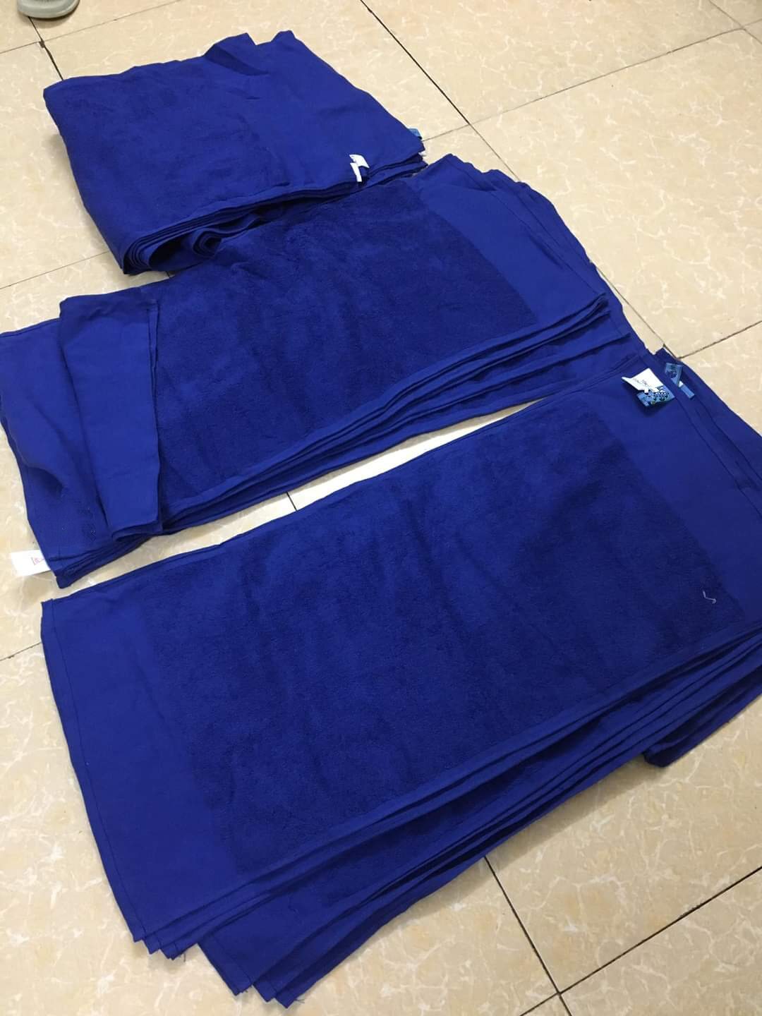 Combo of 5 Sea Blue Towels (Bath Towels)