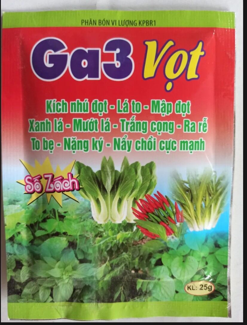 Phân bón lá ga3 vọt - gói 25gr