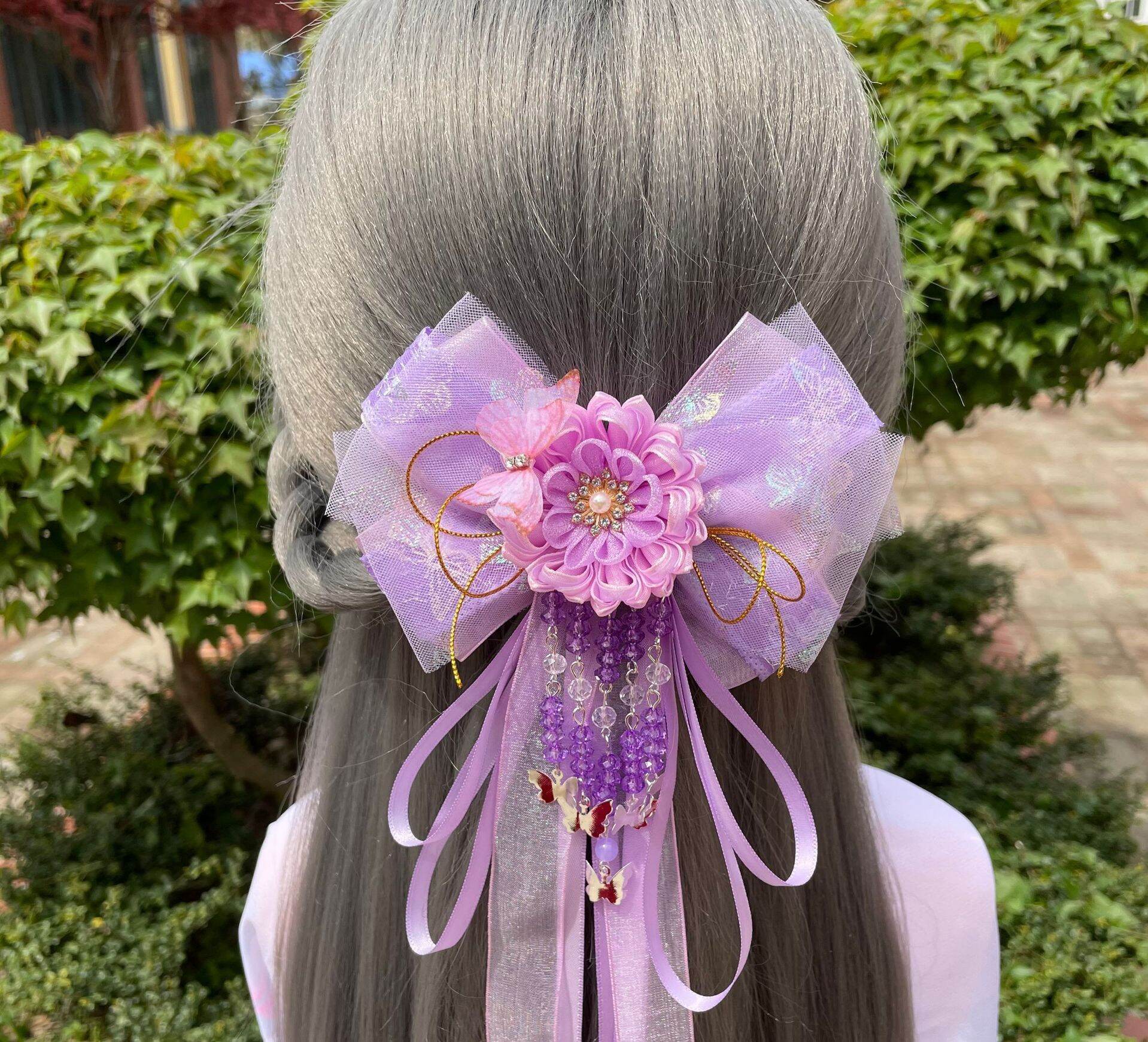 kẹp tóc nơ phong cách cổ trang, hanfu  tiểu thư 19