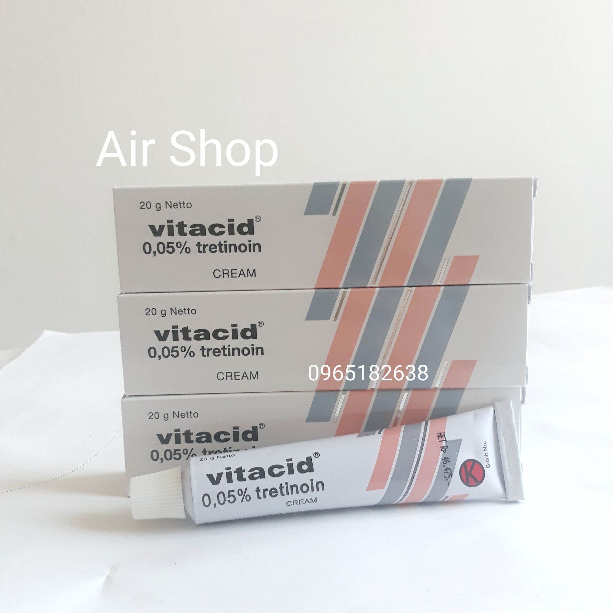 Vitacid Tretinoin 0.05% - Kem Giảm Mụn Chống Lão Hóa