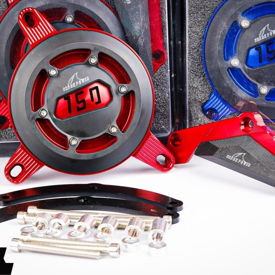 Ốp lốc máy ex 150 nhôm cnc cao cấp