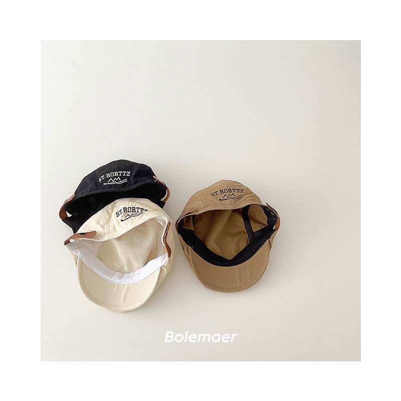 Mũ beret vải kaki style retro cho bé (52cm)