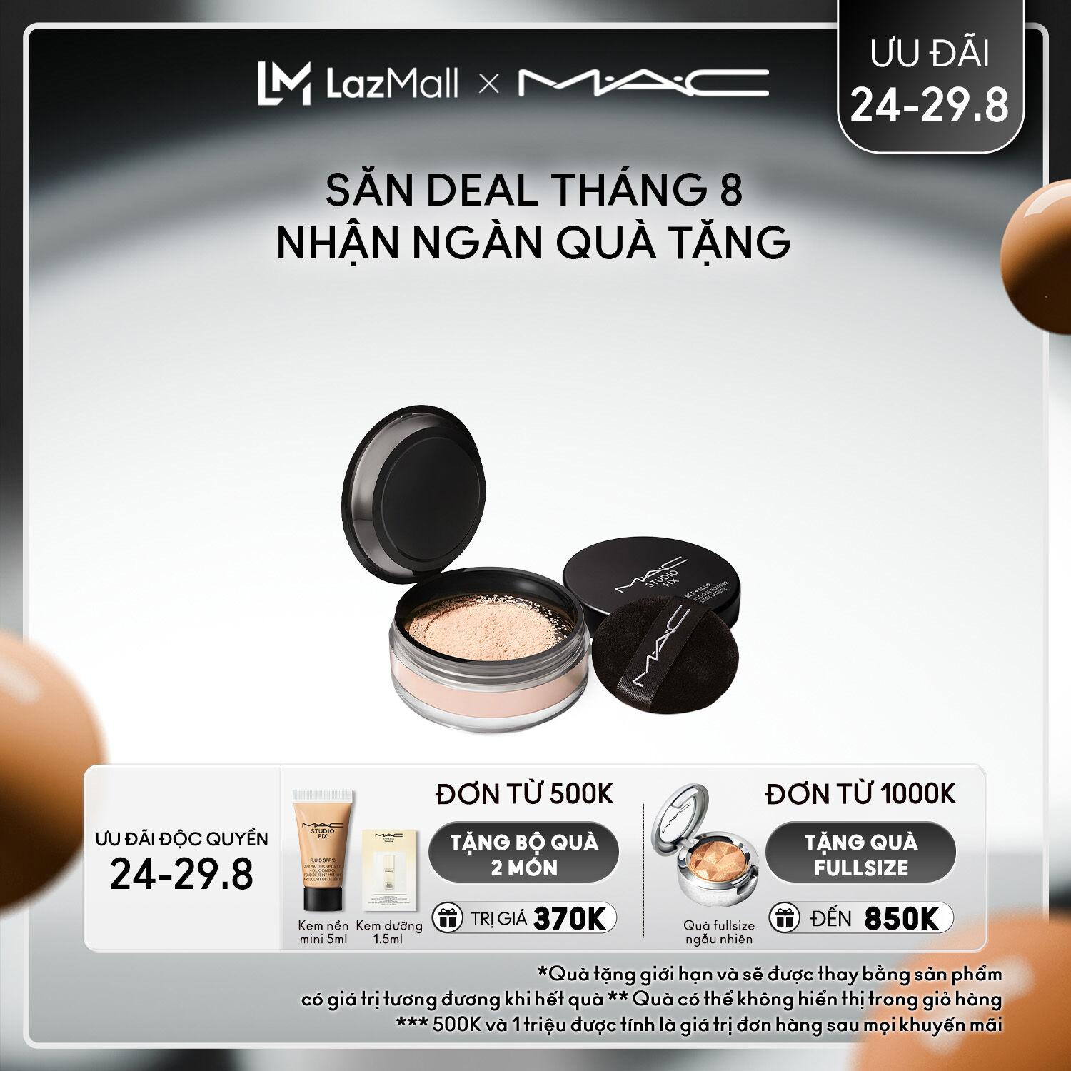 Phấn Phủ MAC Studio Fix Weightless Loose Powder - 6.5g / Phấn phủ kiểm soát dầu cho da thường, da dầu và da nhạy cảm - Che phủ nhẹ, không gây mụn, cho lớp nền hoàn hảo.