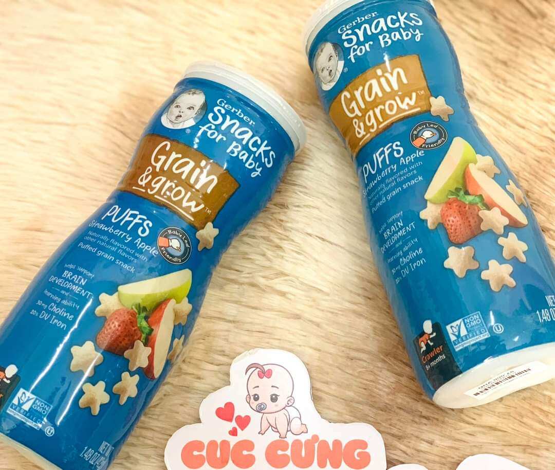 Bánh ăn dặm Gerber Mỹ hình sao đủ vị cho bé