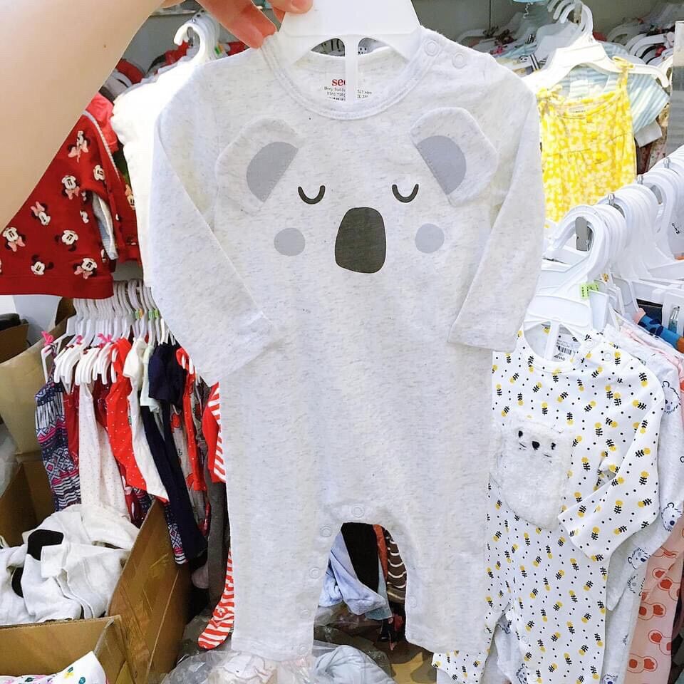 Body sleepsuit - Body dài size 0-3m cho bé trai bé gái