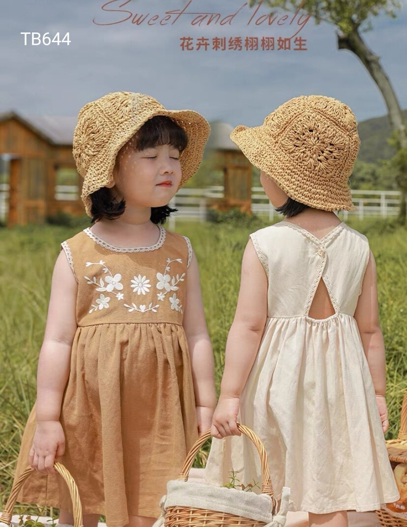 Váy thêu phối ren BeBoonq tỉ mỉ cho bé yêu