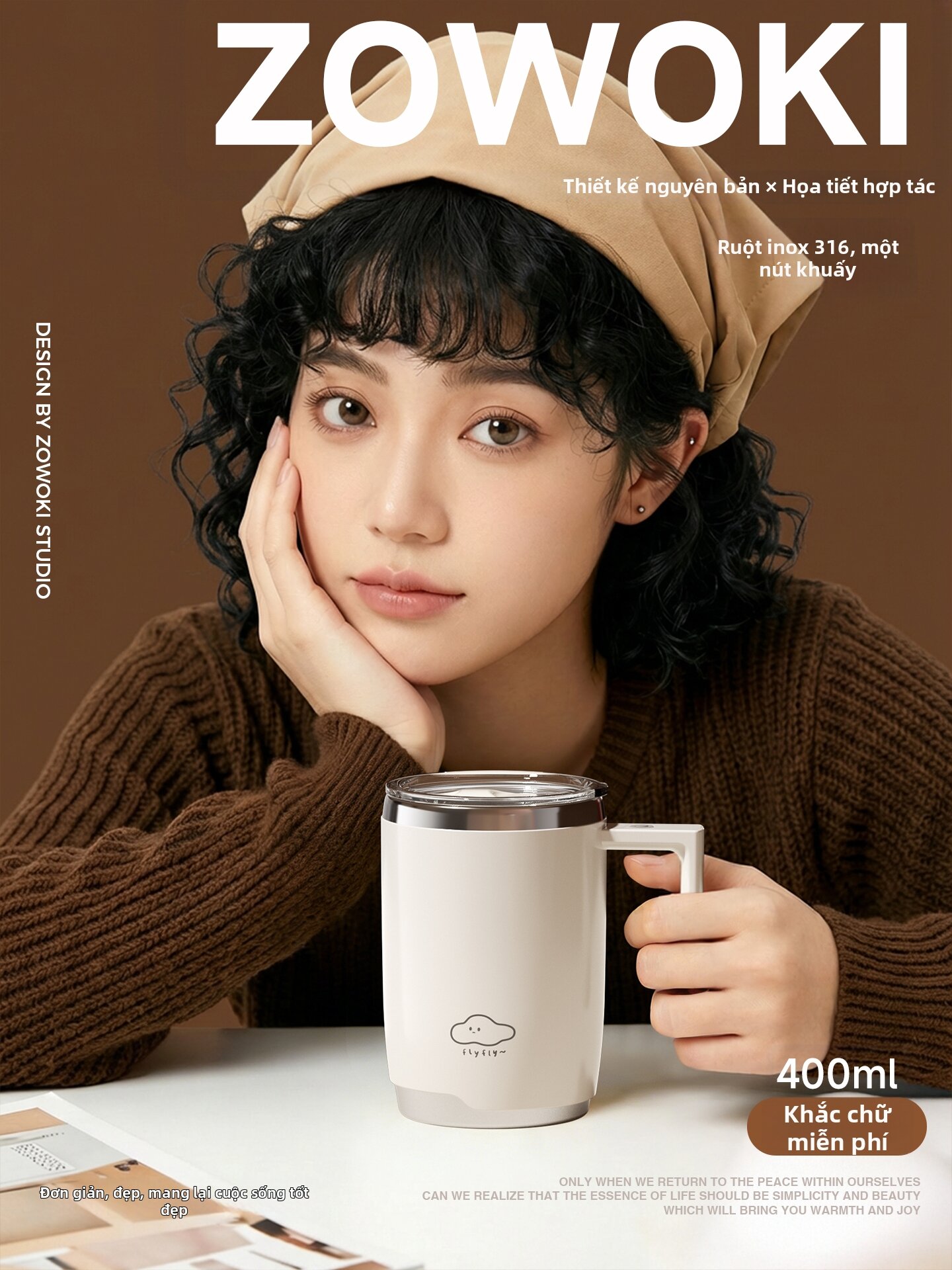 ZOWOKI | Automatic Electric Stirring Insulated Cup