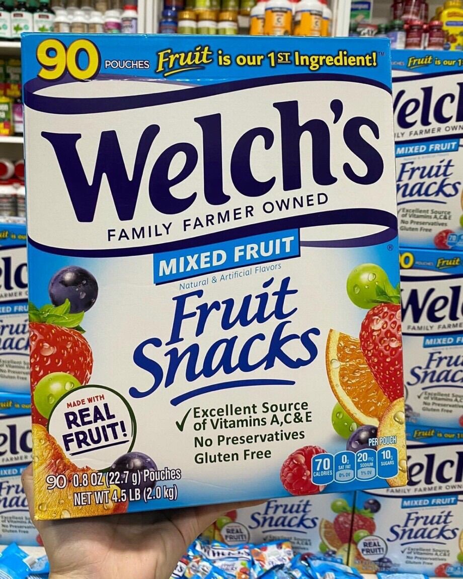 Kẹo dẻo trái cây welch’s mix fruit, hàng mỹ - tách lẻ - date 03/2023