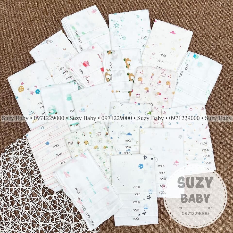 Khăn sữa nous nhiều hoạ tiết