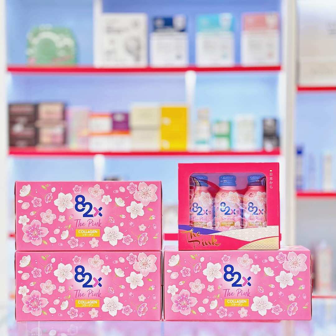 Nước Uống Collagen 82x The Pink Hộp 10 chai