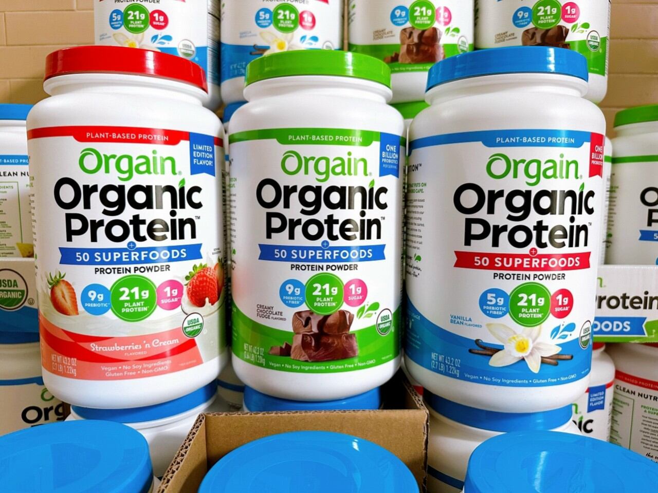 💚Bột Đạm Thực Vật Hữu cơ của Mỹ ORGAIN Organic Protein & Superfoods Plant Based Protein Powder 1224g hương Vani💚