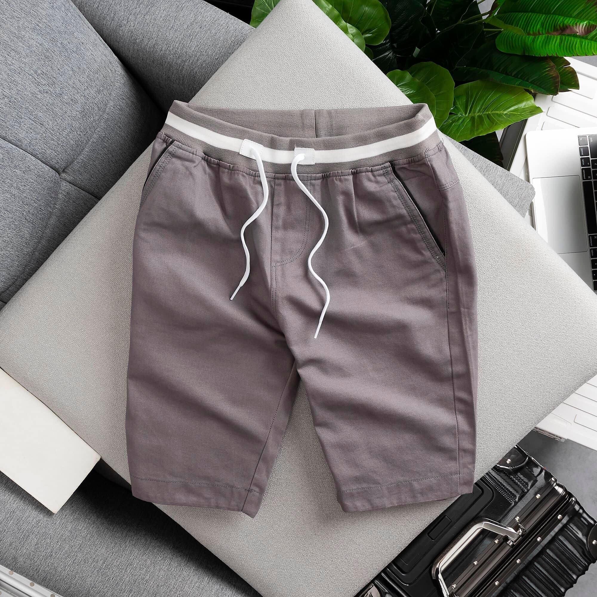 [HCM]Quần sọt kaki nam lưng thun