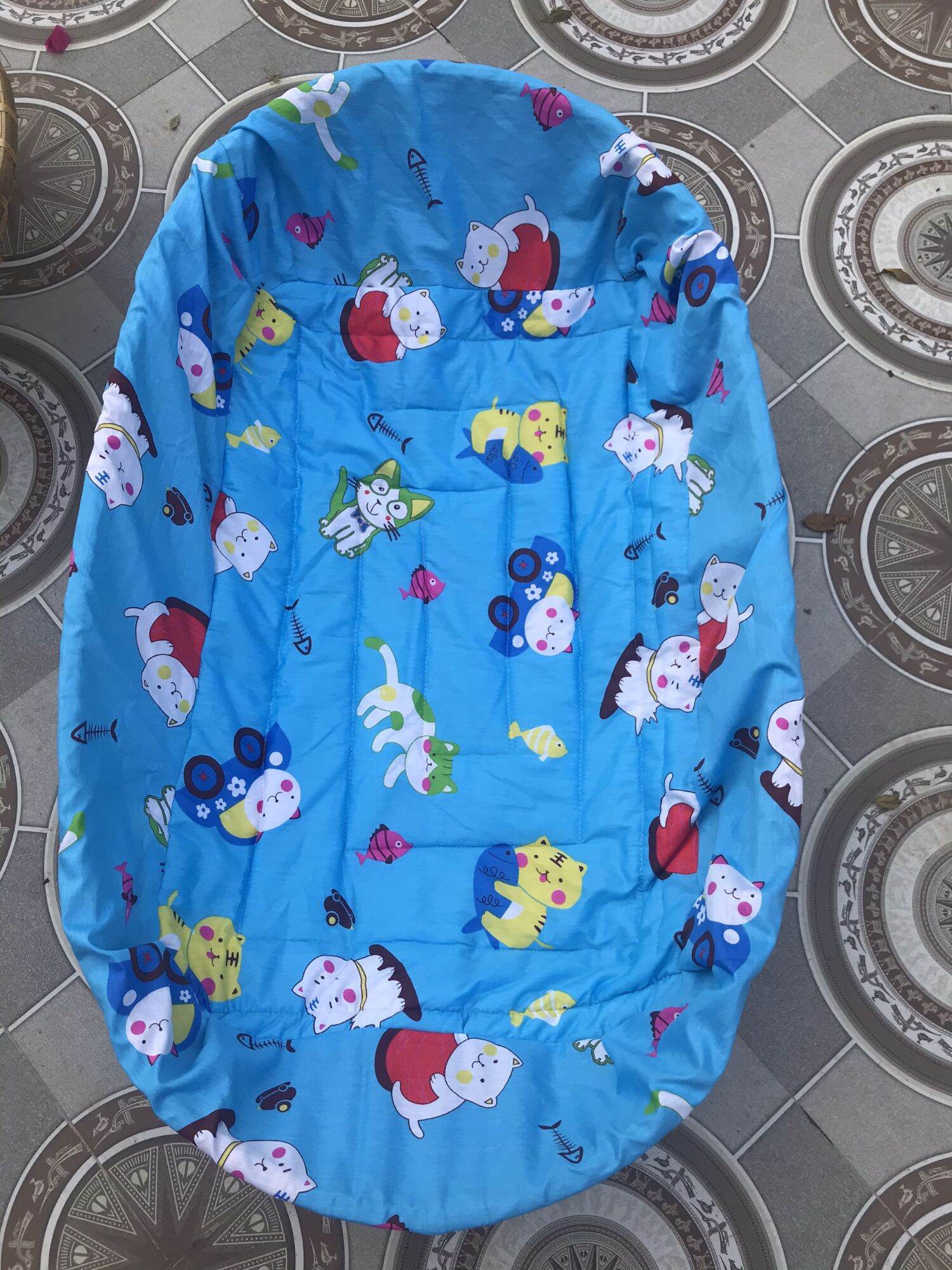 Nệm lót bọc nôi tre cho bé