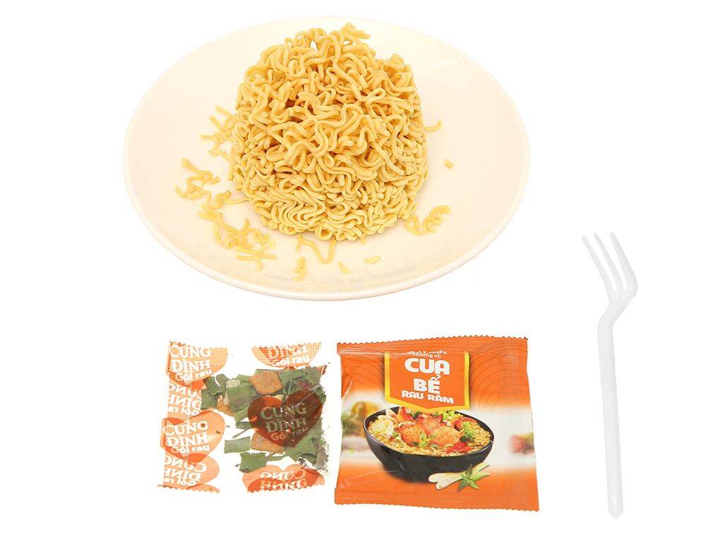 Thùng mì ly hương vị Cua Bể + Trứng Cung Đình ( thùng 24 ly, ly 100g )