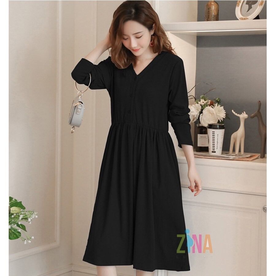 Đầm bầu len tăm mặc bầu và sau sinh