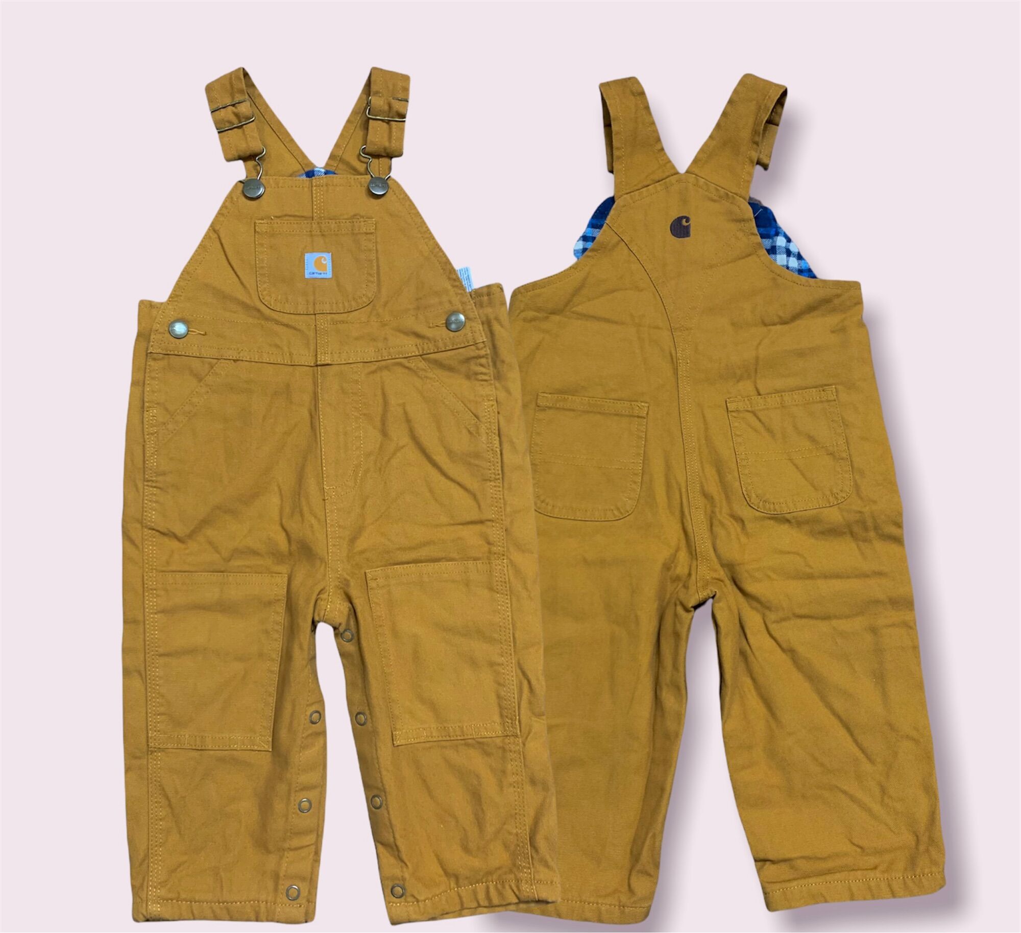 Quần yếm nâu Carhartt xuất dư size 3m-4y (form to)