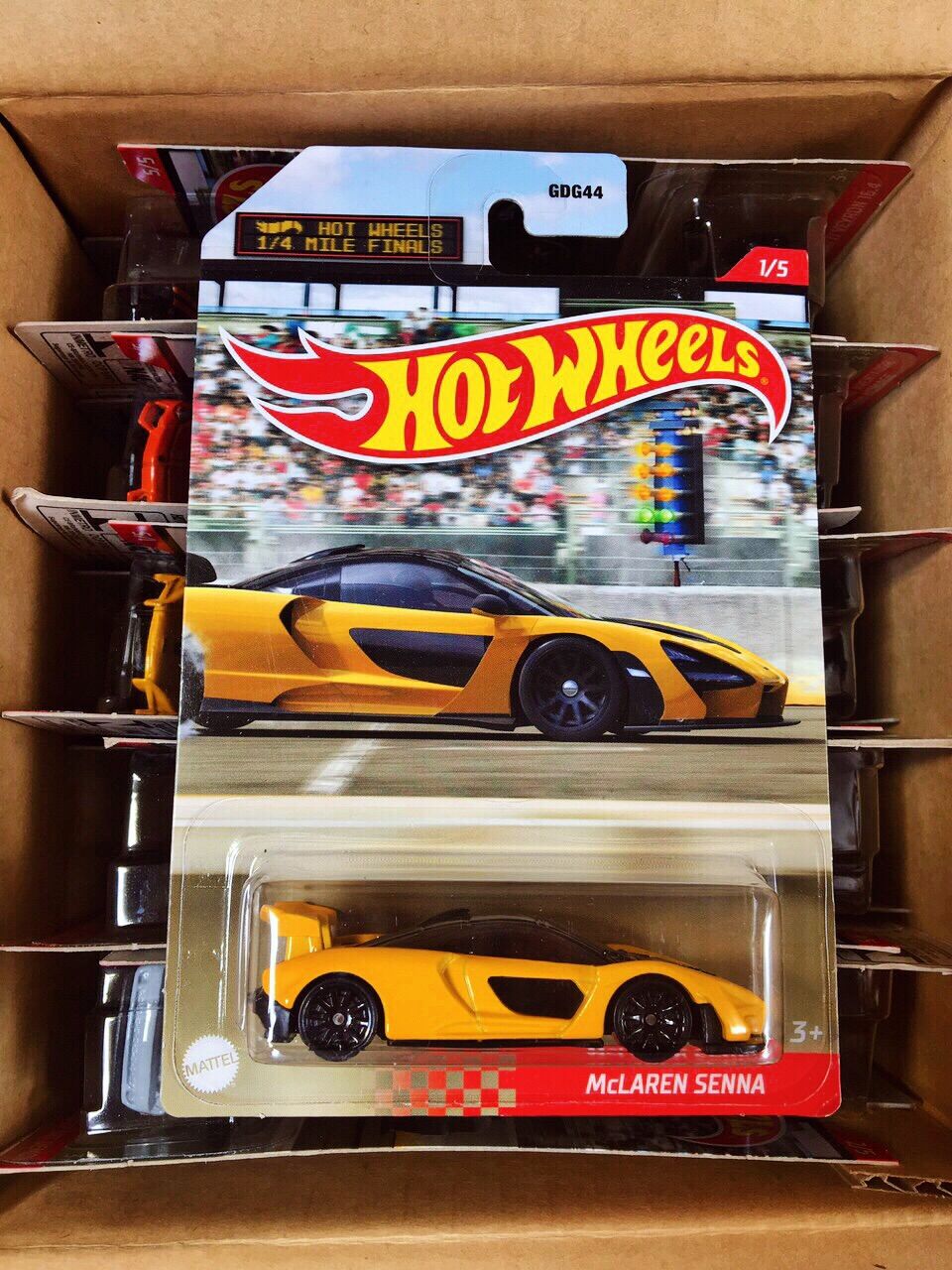 Xe Mô Hình Hot Wheels (Set 1/4 Mile Finals) New 2021 tỉ lệ 1:64 "Mclaren Senna" (Yellow/ Vàng) (New Model Set 2021)
