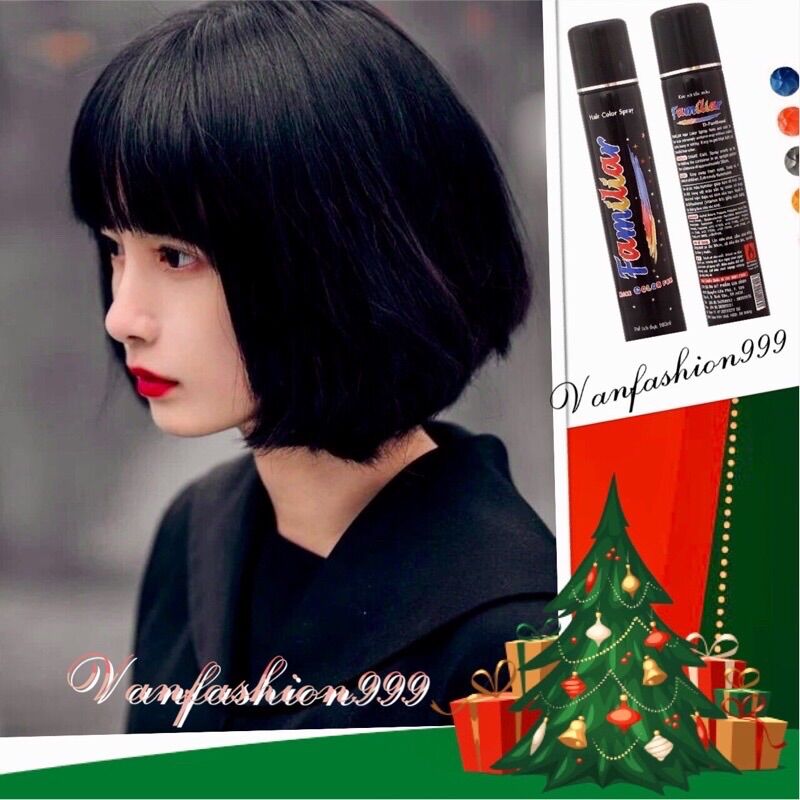 Keo xịt tóc đen tạm thời 80ml hàng chuẩn shop Ngocngastore