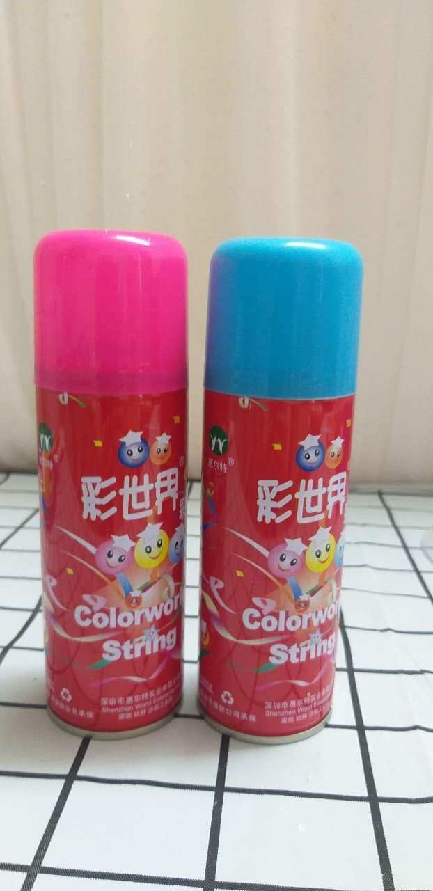 Chai xịt dạng dây dùng các buổi tiệc sinh nhật, noel,lễ hội, lien hoan..