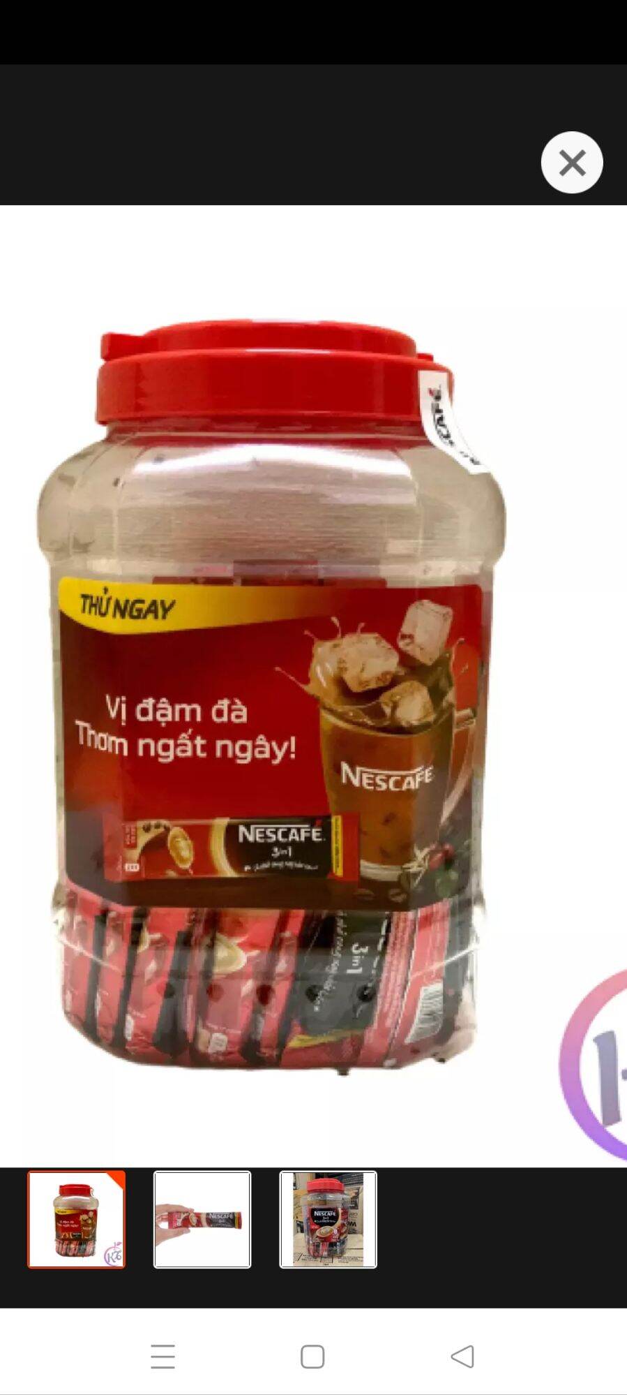 Hủ 50 gói nestcafe cafe sữa hòa tan