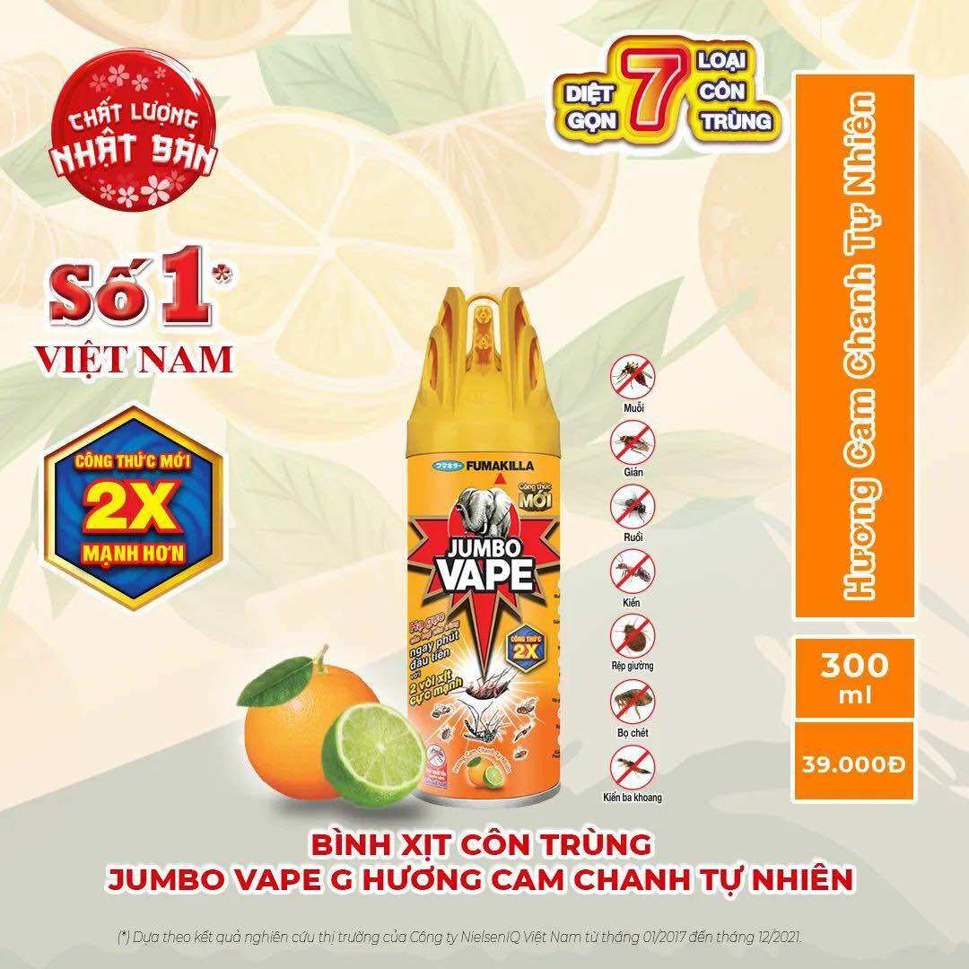 Bình xịt côn trùng Jumbo Vape 300ml
