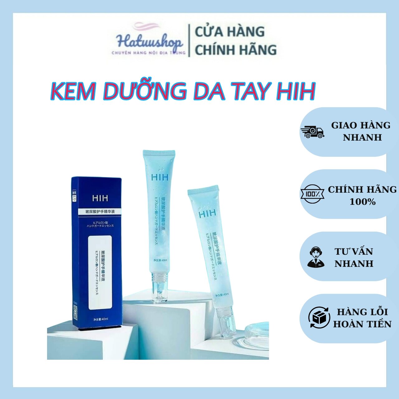 Serum dưỡng trắng làm mềm da tay, chống nhắn, chống lão hoá HIH